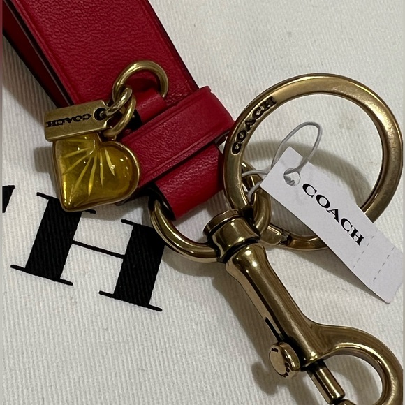 Coach Red and Gold Key & Card Holder - Picture 3 of 12